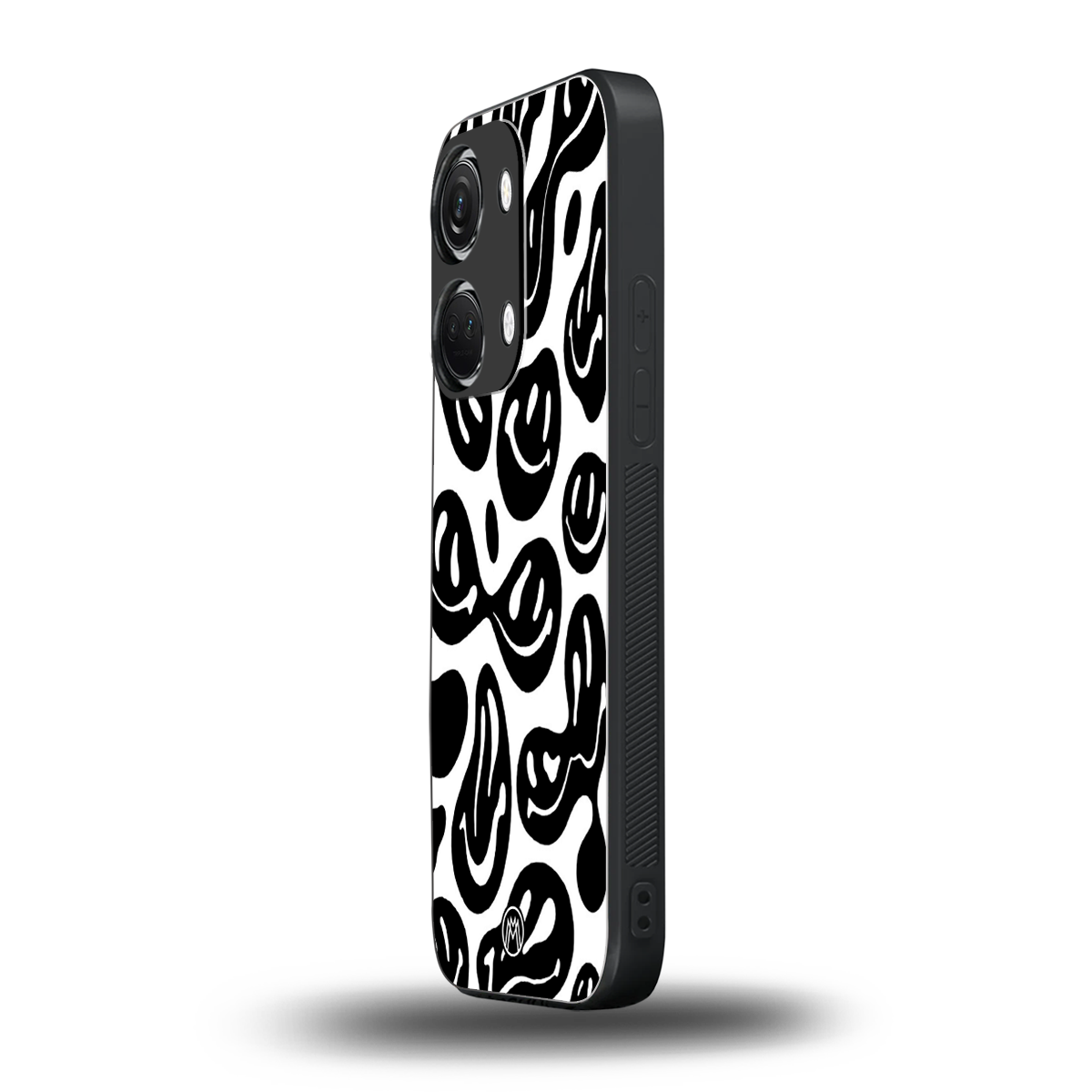 acid smiles bw back phone cover | glass case for oneplus nord 3