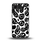 acid smiles bw back phone cover | glass case for oneplus nord 4