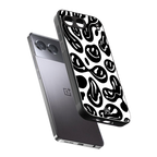 acid smiles bw back phone cover | glass case for oneplus nord 4