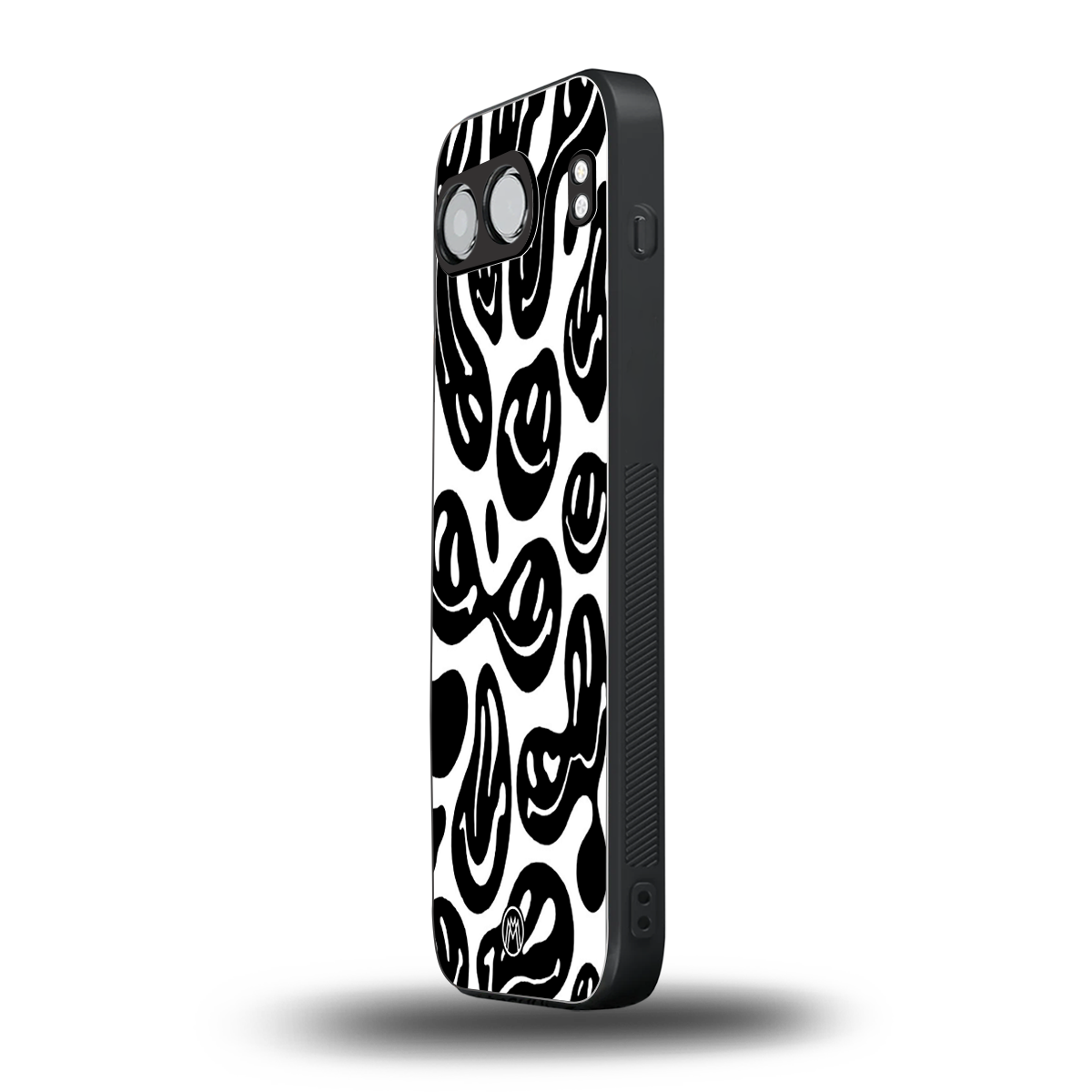 acid smiles bw back phone cover | glass case for oneplus nord 4