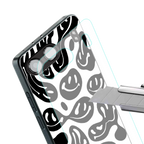 acid smiles bw back phone cover | glass case for oneplus nord 4