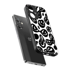 acid smiles bw back phone cover | glass case for oneplus nord ce 3