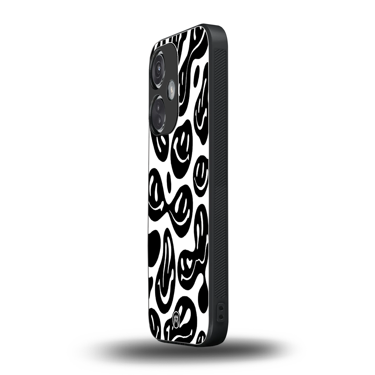 acid smiles bw back phone cover | glass case for oneplus nord ce 3