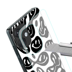 acid smiles bw back phone cover | glass case for oneplus nord ce 3