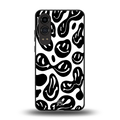 acid smiles bw back phone cover | glass case for oneplus nord ce 4 lite