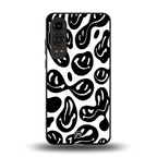 acid smiles bw back phone cover | glass case for oneplus nord ce 4 lite