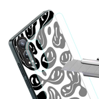 acid smiles bw back phone cover | glass case for oneplus nord ce 4 lite