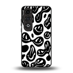 acid smiles bw back phone cover | glass case for oneplus nord ce 4