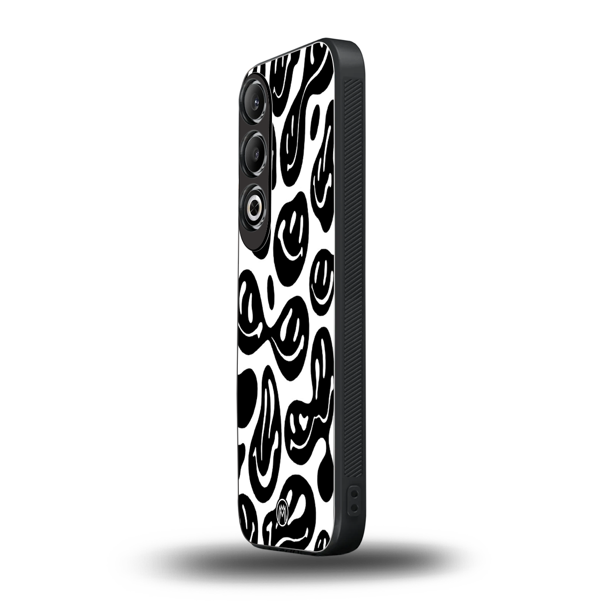 acid smiles bw back phone cover | glass case for oneplus nord ce 4