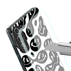 acid smiles bw back phone cover | glass case for oneplus nord ce 4