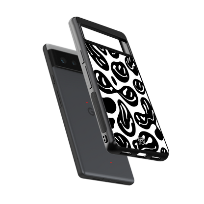 acid smiles bw back phone cover | glass case for Google Pixel 6A