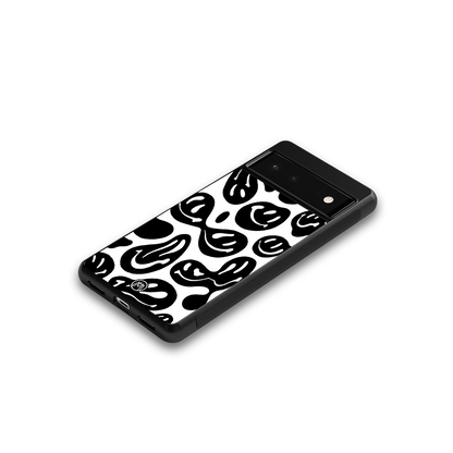 acid smiles bw back phone cover | glass case for Google Pixel 6A
