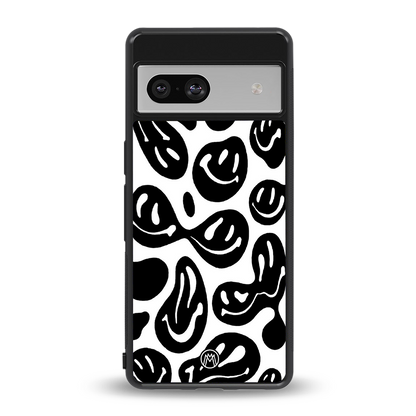 acid smiles bw back phone cover | glass case for Google Pixel 7