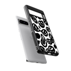 acid smiles bw back phone cover | glass case for google pixel 8 pro
