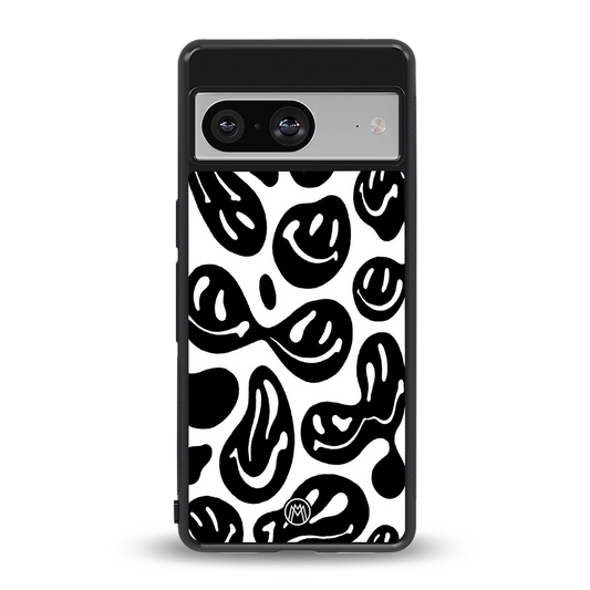 acid smiles bw back phone cover | glass case for Google Pixel 8