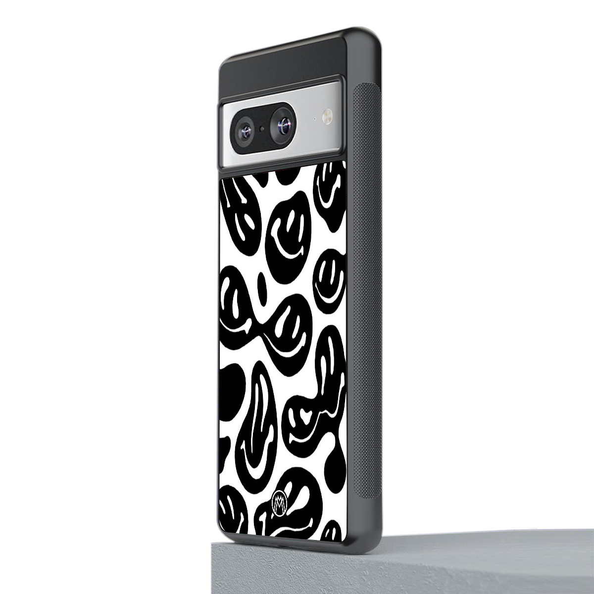 acid smiles bw back phone cover | glass case for Google Pixel 8
