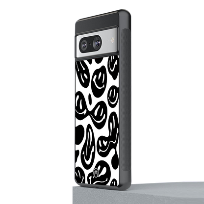 acid smiles bw back phone cover | glass case for Google Pixel 8