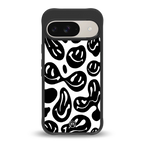 acid smiles bw back phone cover | glass case for google pixel 9