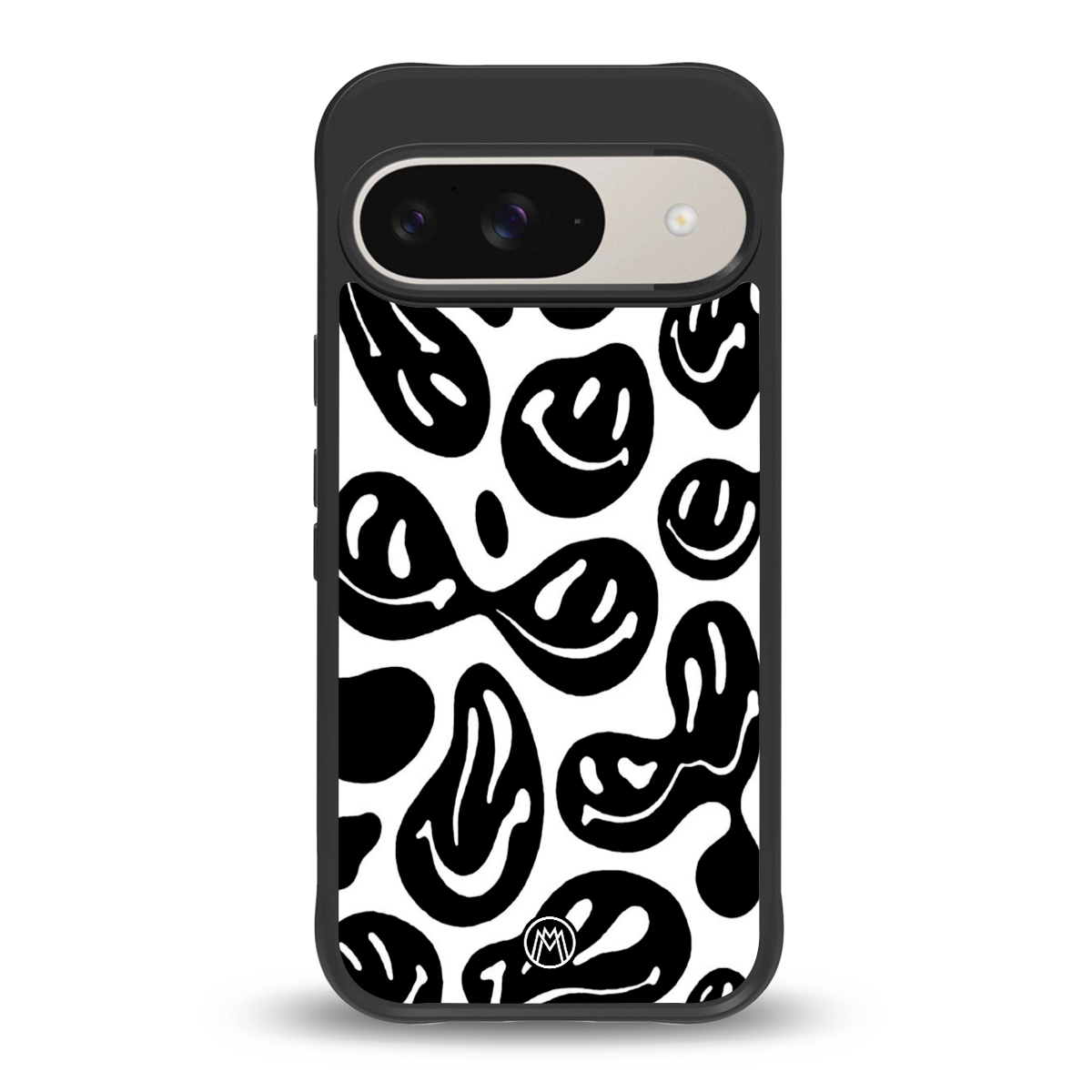acid smiles bw back phone cover | glass case for google pixel 9