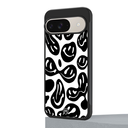 acid smiles bw back phone cover | glass case for google pixel 9
