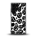 acid smiles bw back phone cover | glass case for samsung galaxy s23 ultra