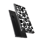 acid smiles bw back phone cover | glass case for samsung galaxy s24 ultra