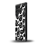 acid smiles bw back phone cover | glass case for samsung galaxy s24 ultra