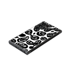 acid smiles bw back phone cover | glass case for samsung galaxy s23 ultra