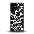 acid smiles bw back phone cover | glass case for samsung galaxy s25 ultra