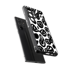 acid smiles bw back phone cover | glass case for samsung galaxy s25 ultra