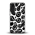 acid smiles bw back phone cover | glass case for samsung galaxy s24 plus