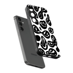acid smiles bw back phone cover | glass case for samsung galaxy s23