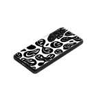 acid smiles bw back phone cover | glass case for samsung galaxy s23