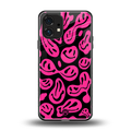 acid smiles black pink back phone cover | glass case for nothing phone 1