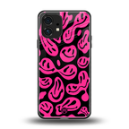 acid smiles black pink back phone cover | glass case for nothing phone 1