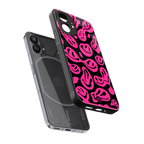 acid smiles black pink back phone cover | glass case for nothing phone 1
