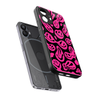 acid smiles black pink back phone cover | glass case for nothing phone 2