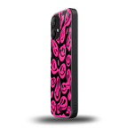acid smiles black pink back phone cover | glass case for nothing phone 2