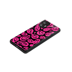acid smiles black pink back phone cover | glass case for nothing phone 2