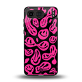 acid smiles black pink back phone cover | glass case for oneplus nord 4