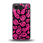acid smiles black pink back phone cover | glass case for oneplus nord 4