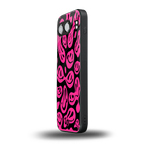 acid smiles black pink back phone cover | glass case for oneplus nord 4