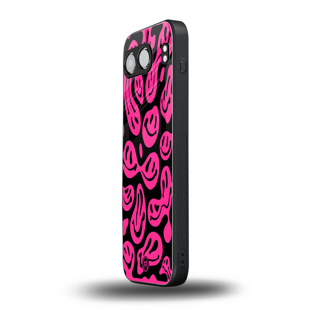 acid smiles black pink back phone cover | glass case for oneplus nord 4