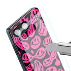acid smiles black pink back phone cover | glass case for oneplus nord 4