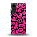 acid smiles black pink back phone cover | glass case for oneplus nord ce 4 lite