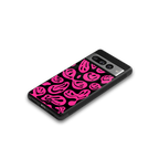 acid smiles black pink back phone cover | glass case for google pixel 7 pro