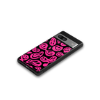 acid smiles black pink back phone cover | glass case for Google Pixel 7