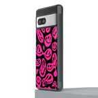 acid smiles black pink back phone cover | glass case for Google Pixel 7