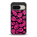 acid smiles black pink back phone cover | glass case for google pixel 9