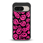 acid smiles black pink back phone cover | glass case for google pixel 9